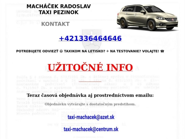 taxi-machacek.sk