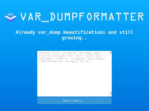 vardumpformatter.com