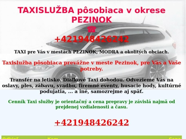 taxi-modra.sk